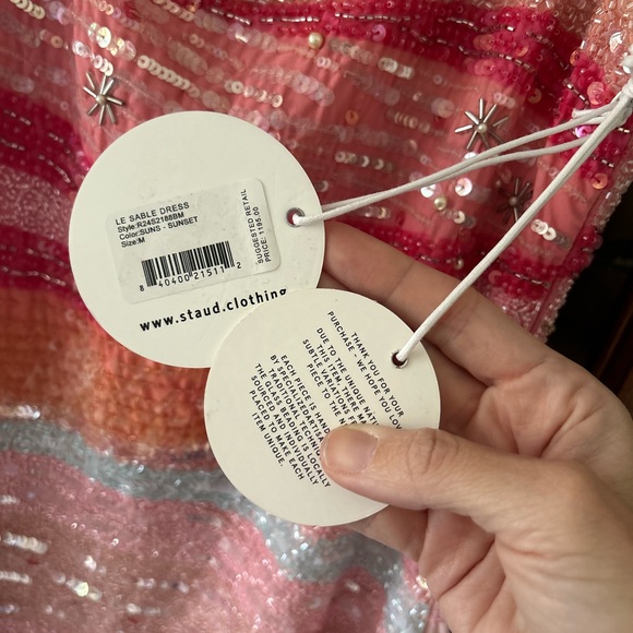 STAUD LE SABLE DRESS SUNSET Size M NWT - Picture 6 of 17